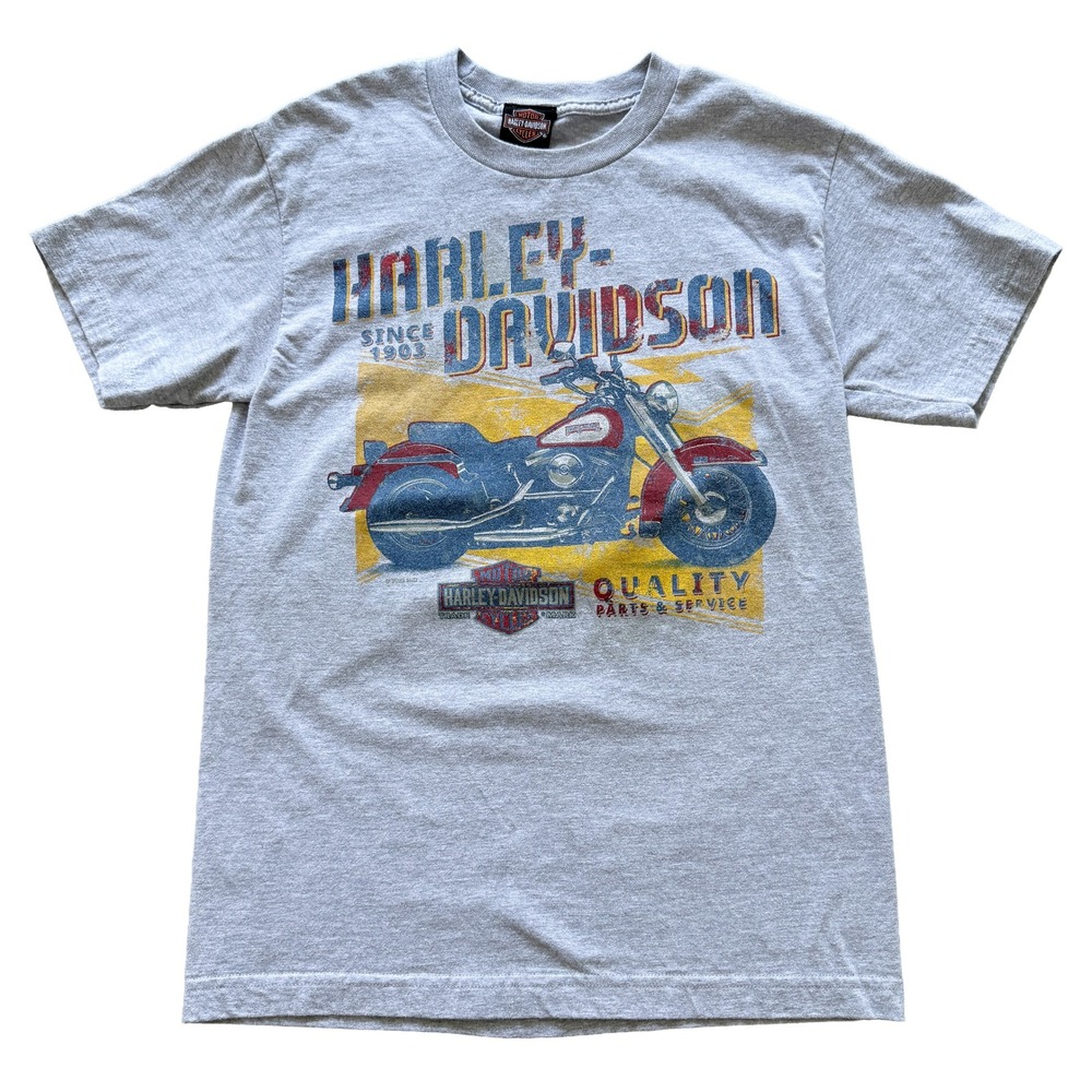 Harley-Davidson Mens Heather Gray Motorcycle Graphic T-Shirt Small S/P/CH